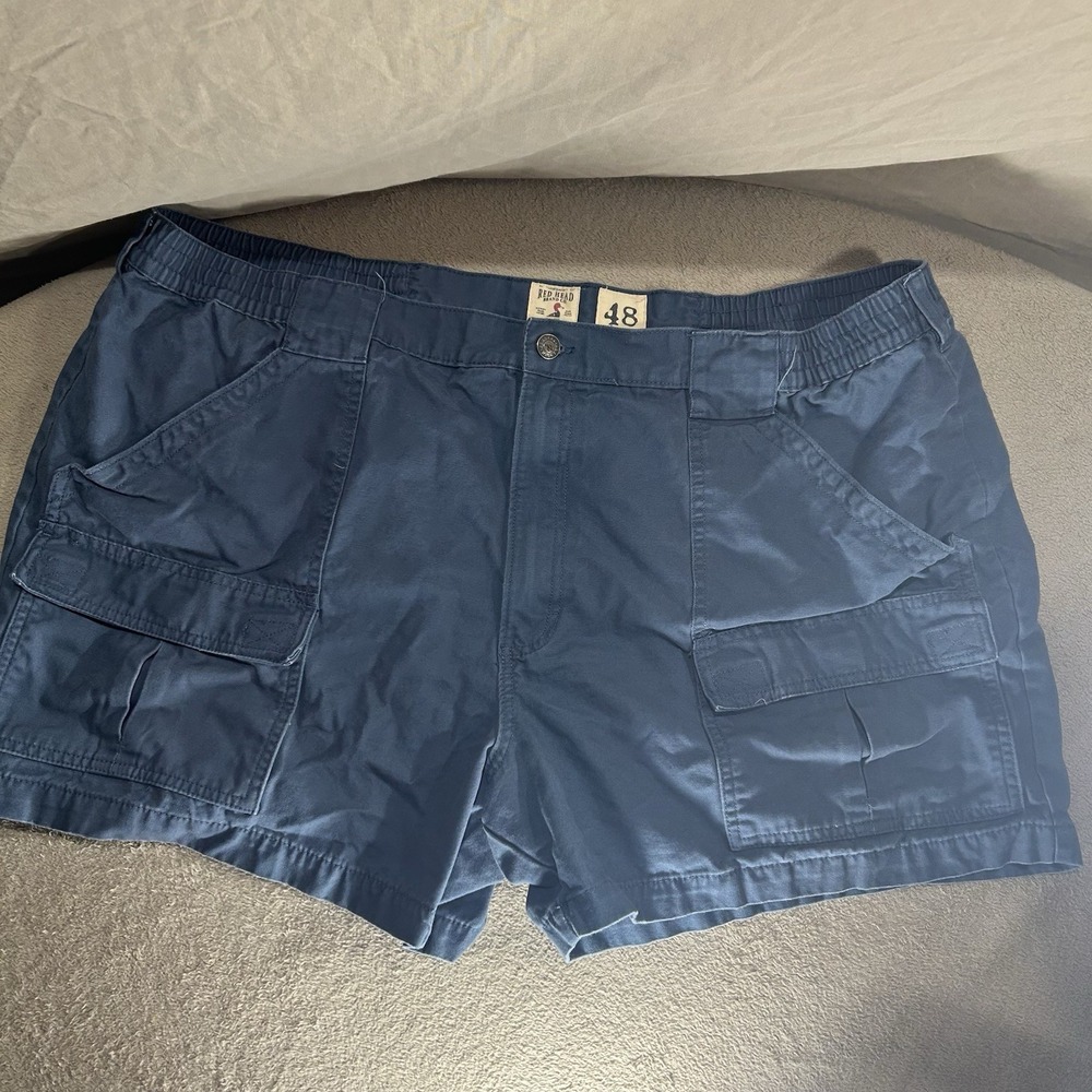 RedHead Brand Co. Men's Utility Cargo Shorts – Blue – Elastic Waist Size 48